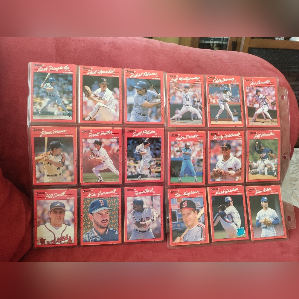 Collectibles..Vintage Lot 1990 Donruss Baseball Cards 83 Cards.Great Conditions